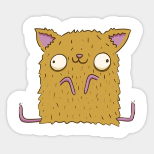 Goofy Cat Sticker